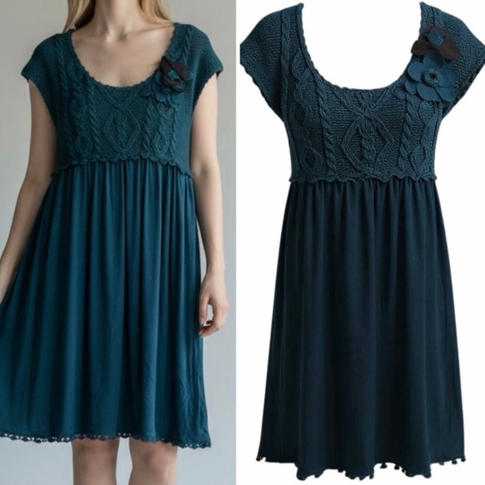 Vintage Anthropologie Moth Cottagecore Knit Dress